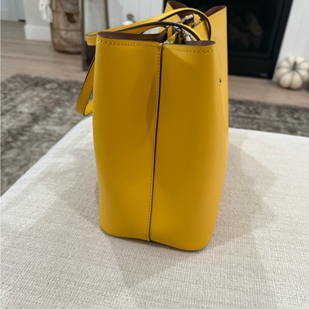 Kate Spade Yellow Leather Tote Bag - Picture 5 of 7